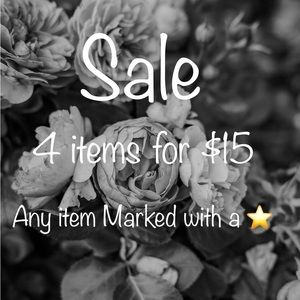 ⭐️4/$15 SALE Bundle and SAVE!!